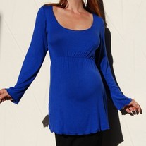 Royal Blue Scoop Maternity Top