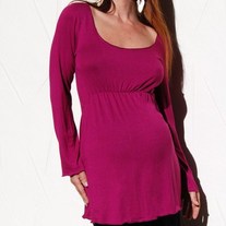 Magenta Scoop Maternity Top