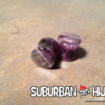 *NEW* Natural Amethyst Saddle Plug (Semi Precious Stone)