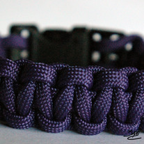 Purple 550 Paracord Survival Bracelet - Dual Core