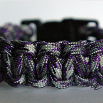 Purple Passion Camo 550 Paracord Survival Bracelet - Dual Core