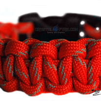 Reflective Safety Orange Paracord Survival Bracelet - Dual Core