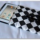 Ipad Case Sleeve - Black & White Checks - Thumbnail 2
