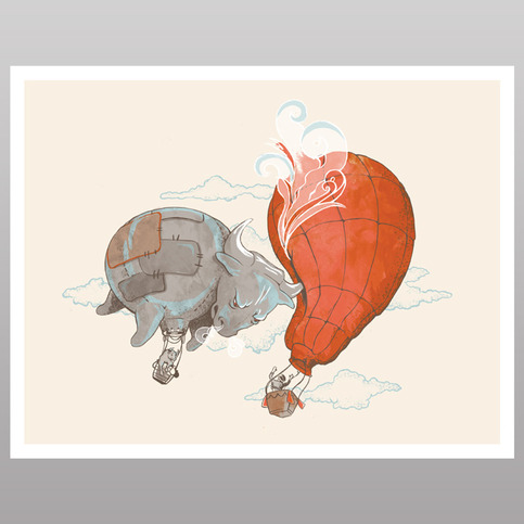 Hot Air Bulloon (print)