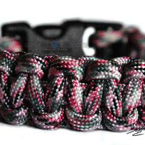 Sneaky Pink Camo 550 Paracord Survival Bracelet - Dual Core