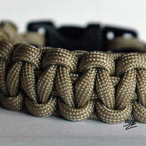Tan 550 Paracord Survival Bracelet -Dual Core