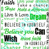 Inspirational subway art 8 x 10 {Green & Black}