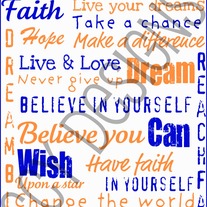 Inspirational subway art 8 x 10 {Blue & Orange}