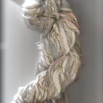 36 Yds Neutrals Handspun Art Yarn by McRanch in Wool, Mohair, Rayon