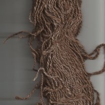 Natural Brown Llama Wool Handspun Twists Art Yarn by McRanch Knit Weave Crochet