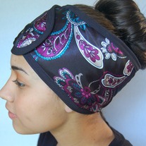 Diva Classic Hair Wrap- Black Paisley