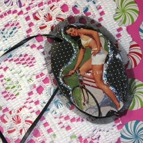 Sunny Day Bike Ride Oval Ornament