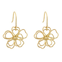 Gold Flower Earrings