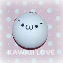 Kawaii Face Large White Bun 