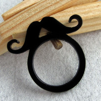 Black Mustache Ring