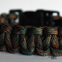 Woodland Camo 550 Paracord Suvival Bracelet -Dual Core-