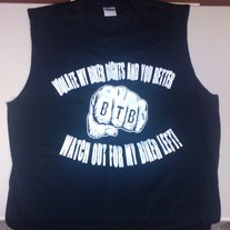 Biker Rights and Lefts Shirt (No Sleeves) White Print
