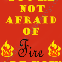 You're not afraid of fire 8x10 print