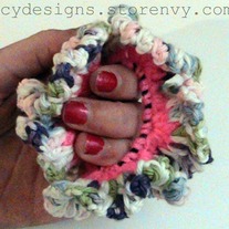 Cotton Candy sparkle toddler scrunchie