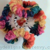 Multi Colored sparkle toddler scrunchie