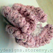 Pink sparkle toddler scrunchie