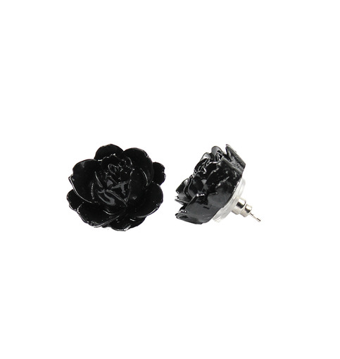 Black Rose Earrings