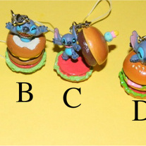 Disney Re-Ment Stitch Cell Phone Charm Burger Edition