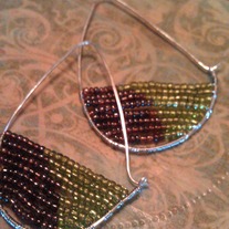 Brown & Green Penelope Earrings