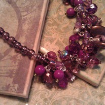 Purple Cluster Necklace
