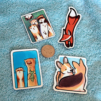 Set of 4 critter magnets