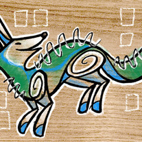 ART PRINT - Blue Coyote