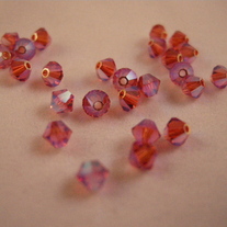 4mm bicone Padparadscha ABx2