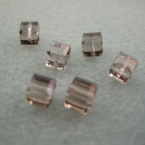 6mm Cube Crystal / Crystal Satin