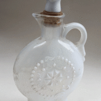 Opalescent Milk Glass Decanter