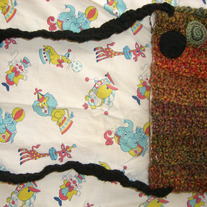 Autumn and Polka Dots Crocheted Purse