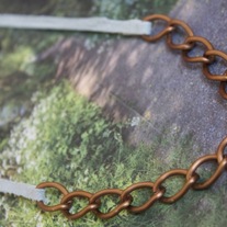 boughton: re-purposed leather/chain necklace