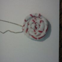 Peppermint Rosette Necklace