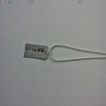 Small faith handstamped necklace