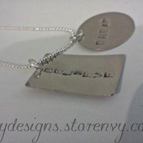 Believe & dream handstamped necklace