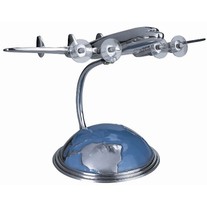 Chrome Airplane Globe