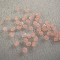 4mm czech fire polished round Pink
