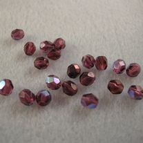 6mm Czech Glass bead/Amethyst