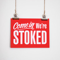 Come In We're Stoked Print (Red)