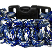 Water / Aquatic Camo 550 Paracord Survival Bracelet - Dual Core-