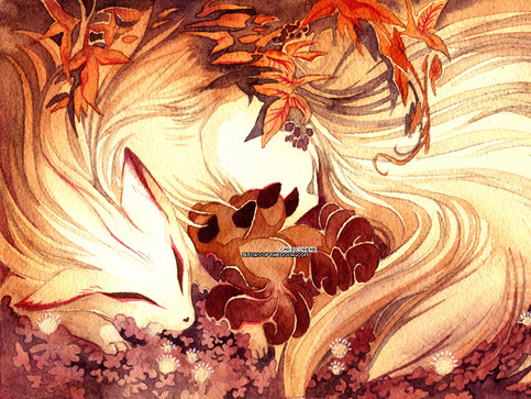 Ninetails Kyuubi Pokemon 18x24
