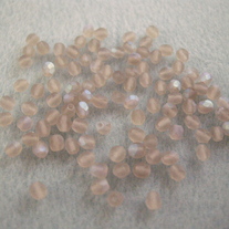 4mm czech fire polished round/silver matte