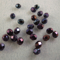 6mm Czech Glass bead/AmethystABx2