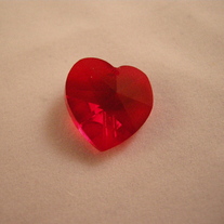Red Heart pendant 18x17mm