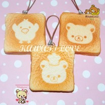 Rilakkuma and his friends Kiiroitori and Korilakkuma squishyToast