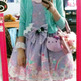 PRE-ORDER Two-Tone Split Cotton Candy Lavender/Mint Sweet Lolita  Wig Set - Thumbnail 2